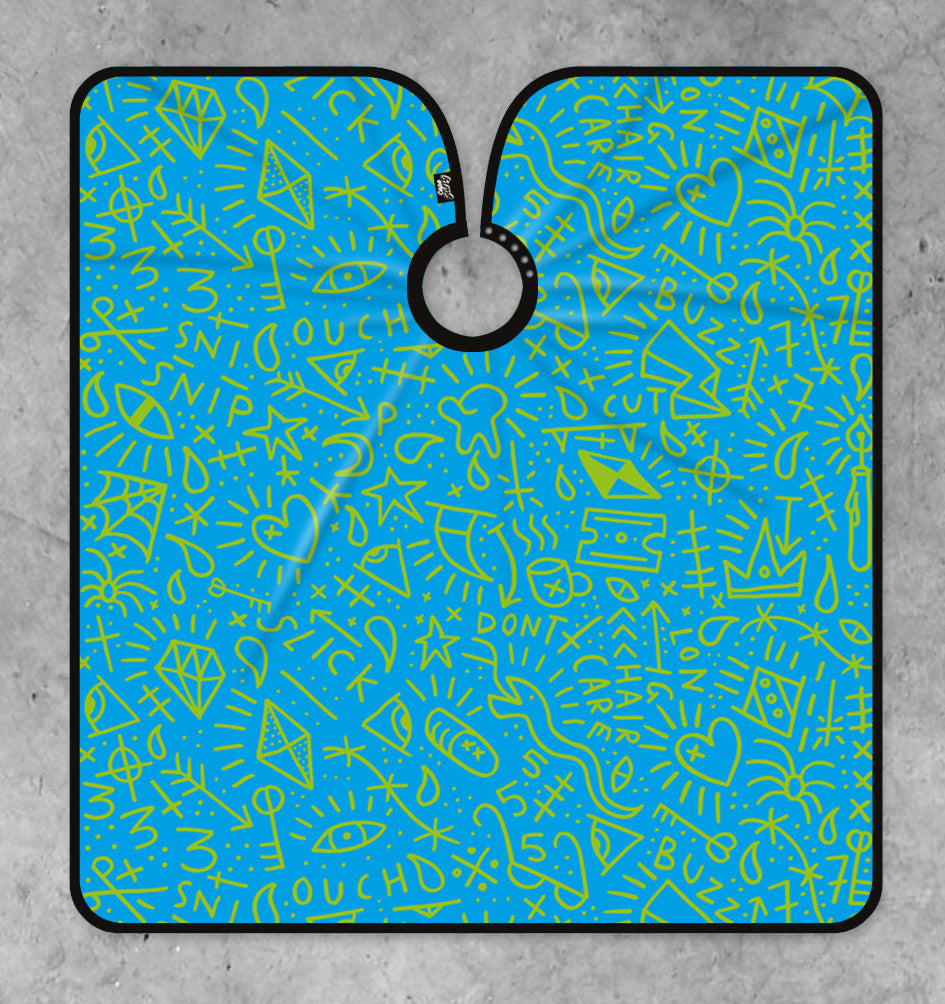 BLUE PRISON STYLE TATTOO COLLAB CAPE