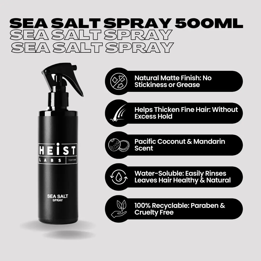 Sea Salt Spray by Heist Labs - Texture & Grip Styling Spray (500ml)